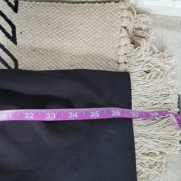 ZARA PAPER BAG WIDE LEG BLACK CROPPED PANTS, sz LARGE - Picture 8 of 9